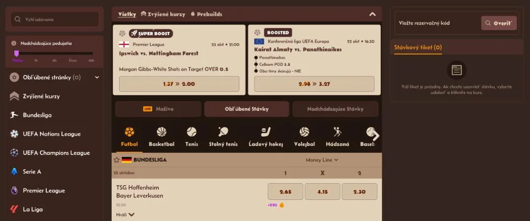 Športové stávky Alawin so zvýšenými kurzami Super Boost