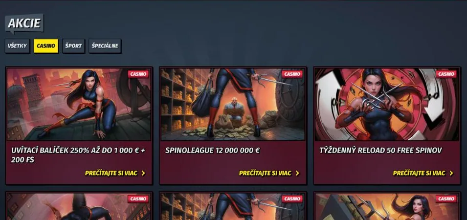 Kasínové akcie Allyspin s uvítacím balíčkom a turnajom Spinoleague