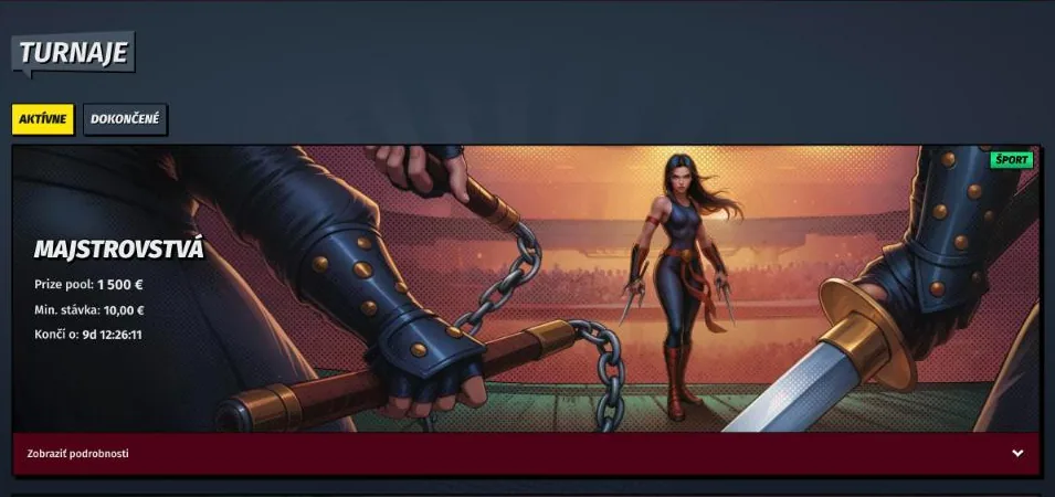 Aktívne turnaje Allyspin so športovým turnajom Majstrovstvá