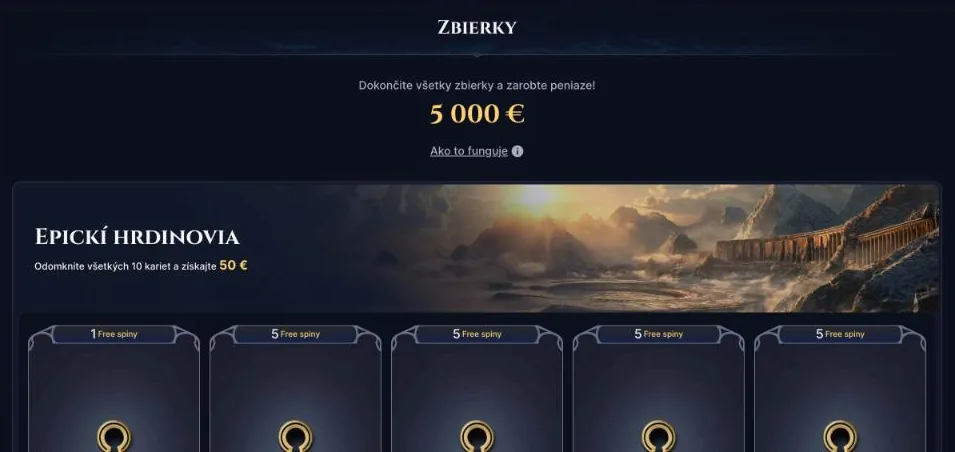 Zbierky kariet v Cazeus s celkovou odmenou 5 000 €