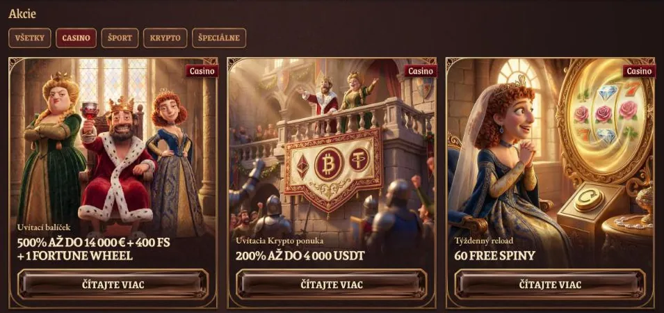 Kasínové akcie CrazyTower s uvítacím balíčkom a krypto ponukou
