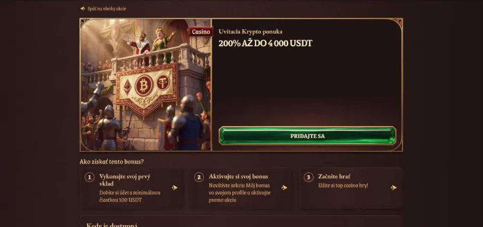 Uvítacia krypto ponuka CrazyTower 200 % až do 4 000 USDT